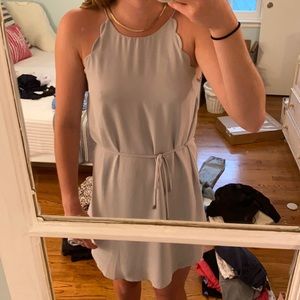 Grey silk formal dress